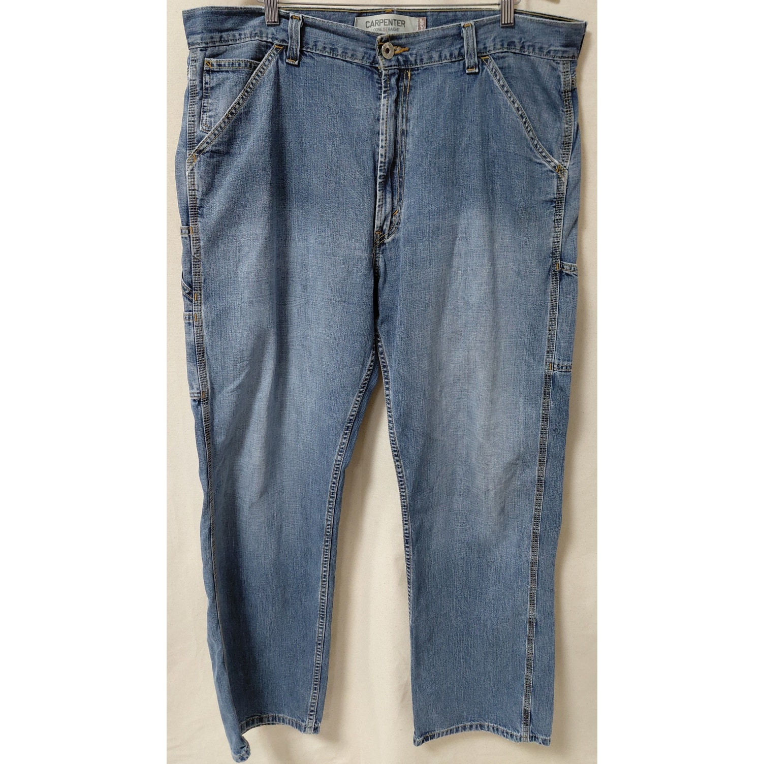 Levi's Carpenter Loose Straight Jeans Blue Solid Denim Size L32 W38
